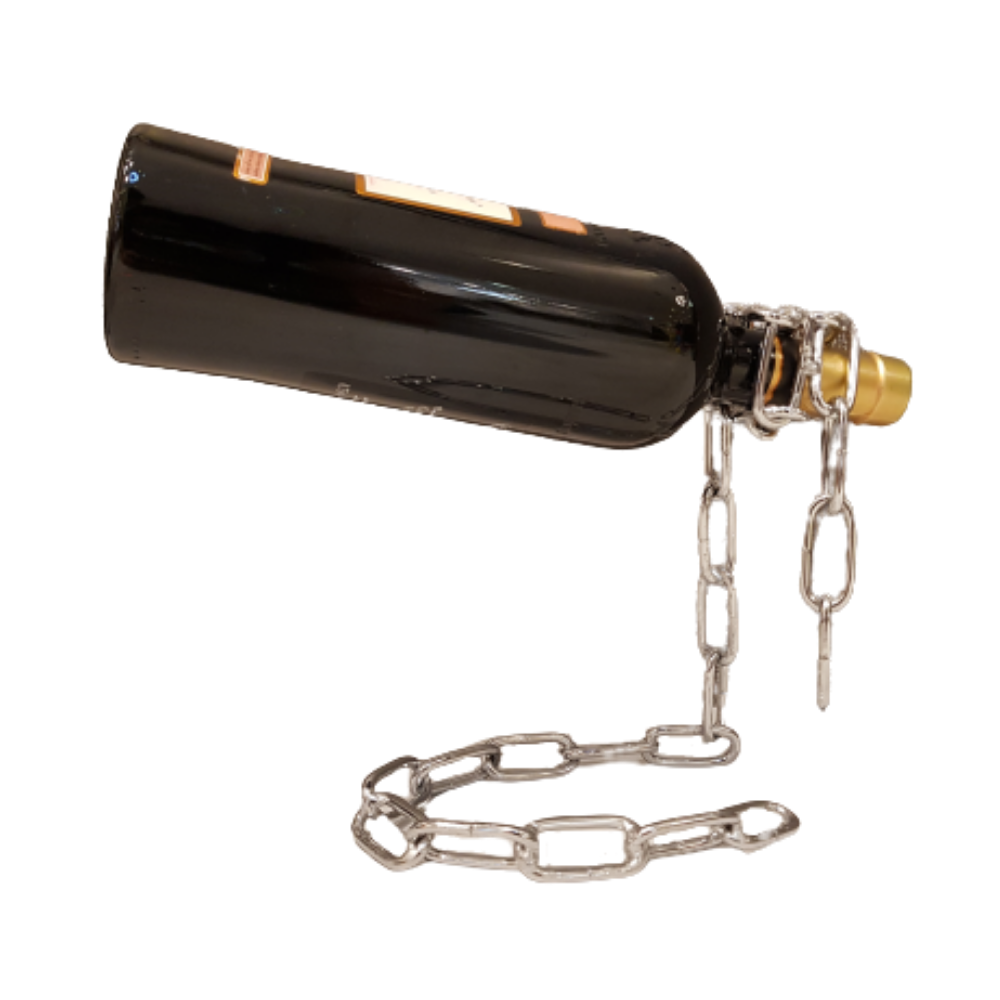 Chain Wine Holder Silver Molecule Home Accessories & Furniture Store