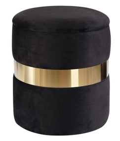 Hourglass Stool w Storage Black - Indent