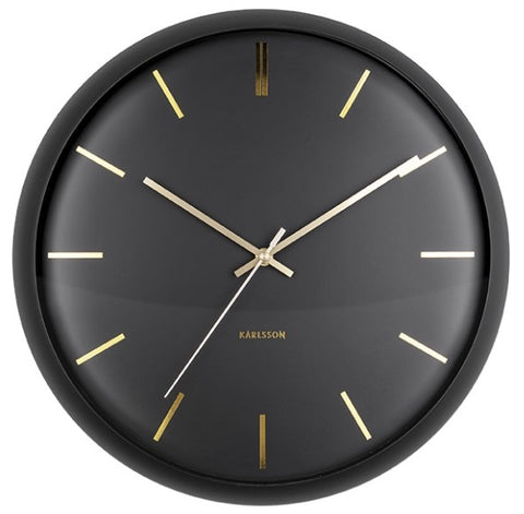 Wall Clock GLOBE - Black