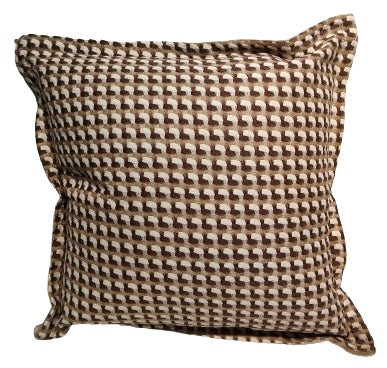Abstract Cushion 04 - Brown / White
