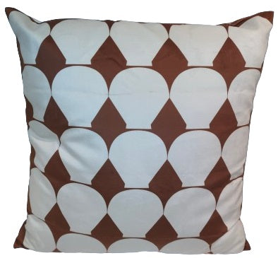 Abstract Cushion 05 - Brown / White