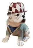 Bulldog Chequered Hat Sitting