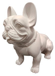 Bulldog Sitting - White