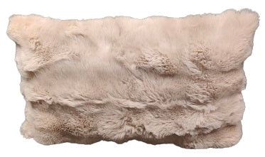 Furry Big Square Cushion - White