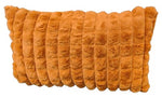 Furry Squares Cushion 30 - Brown (Indent)