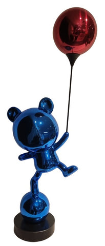 Happy Balloon Bear - Electric Blue