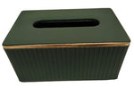 Tissue Box Pleated - Green (Indent)