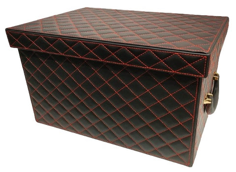 Checks Storage Box - Red / Black (Indent)