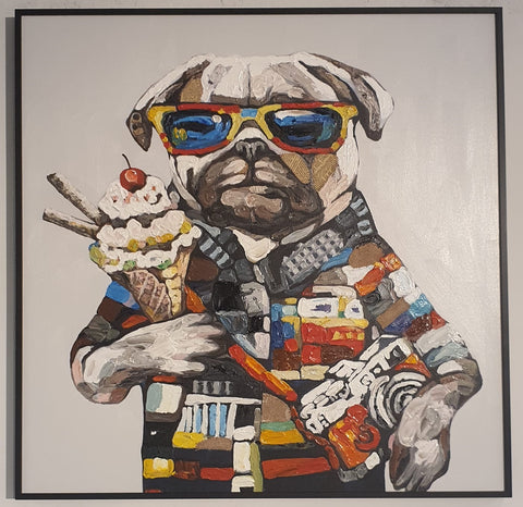 Tee For Pup Painting With Black Frame (Indent)