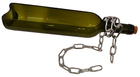 Wine Bottle Plate - Green / Silver