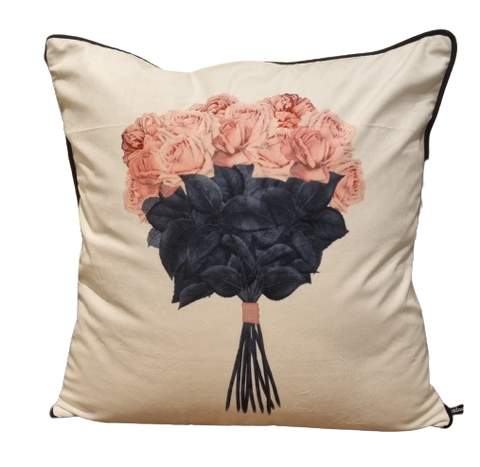 Bouquet Cushion - White
