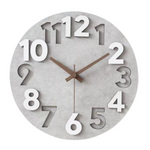 Cement White Number Clock - MOLECULE PTE. LTD.