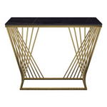 Console Harp - Gold Frame / Black Top 100cm (Indent)