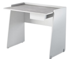 Desk Contemporary With Drawer (Right) - White / Concrete