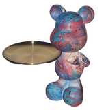 Happy Bear w Round Tray Standing - Multicolor
