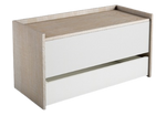 Elementi Hallway Bench With Drawer - White / Oak (Indent)