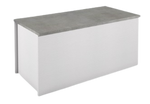 Elementi Hallway Bench With Trunk - White / Concrete