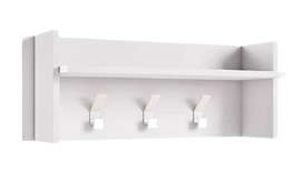 Elementi Hallway Hanger With 3 Hooks - White / White