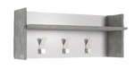 Elementi Hallway Hanger With 3 Hooks - White / Concrete