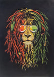 Funky Lion Oil Painting