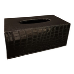 Croc Tissue Box (Black) - Indent