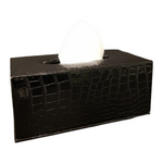 Croc Tissue Box (Black) - Indent