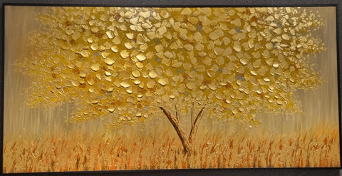 Golden Tree Painting - Horizontal (Indent)