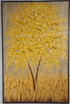Golden Tree Painting - Vertical (Indent)