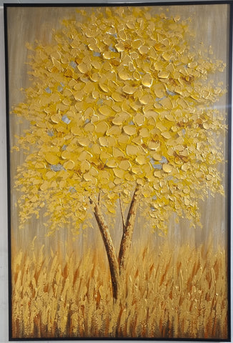 Golden Tree Painting - Verticle