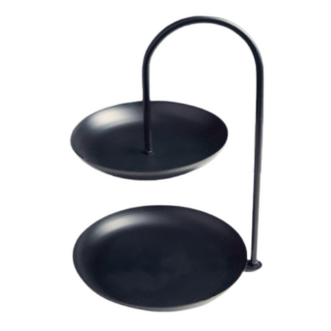 Grange 2 Tier Serving Stand (Black) - MOLECULE PTE. LTD.