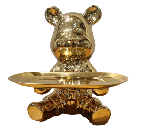 Happy Bear Gold Metallic w Long Tray - Indent