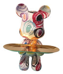 Happy Bear w Long Tray Standing - Colourful Circles (Indent)
