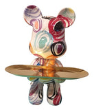 Happy Bear w Long Tray Standing - Colourful Circles (Indent)