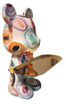 Happy Bear w Long Tray Standing - Colourful Circles (Indent)