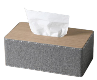 Tissue Box - Classic Grey Linen (Indent)