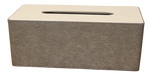 Tissue Box - Grey PVC / White Top (Indent)
