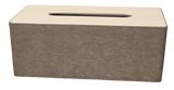 Tissue Box - Grey PVC / White Top (Indent)