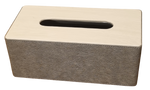 Tissue Box - Grey PVC / White Top