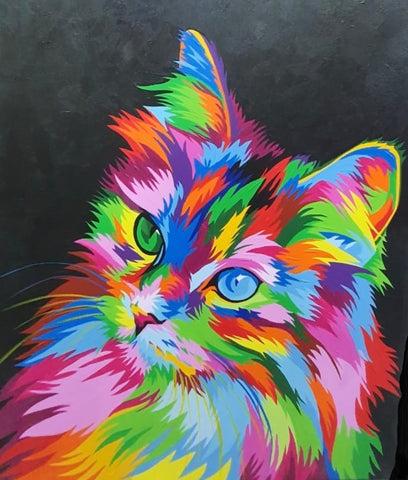 Kitty Kitty Oil Painting (Indent)