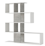 Libreria Tetrix Bookcase - White / Concrete