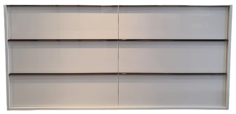 Luna White 6 Drawers Double Dresser With Soft Closing - Indent