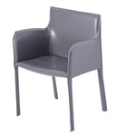 Markus Dining Chair w Arms (Grey) - MOLECULE PTE. LTD.
