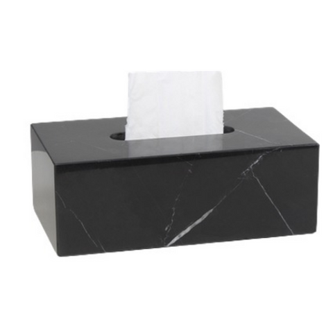 Marble Tissue Box - Black
