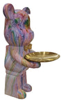 Serving Bear w Tray - Rainbow Pink (Indent)