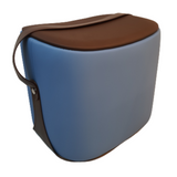 Smiley Stool With Handle (Sky Blue) PU Seat - Indent