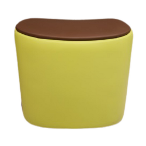 Smiley Stool w Handle (Apple Green) - PU Seat - MOLECULE PTE. LTD.