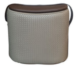Smiley Stool With Storage (Light Cafe) Pleated Seat - Indent