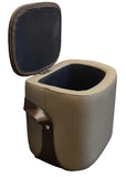 Smiley Stool With Storage (Light Cafe) Pleated Seat - Indent