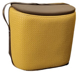 Smiley Stool With Storage (Mustard) Pleated Seat - Indent