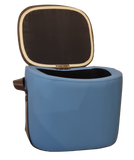 Smiley Stool With Storage (Turquoise)
